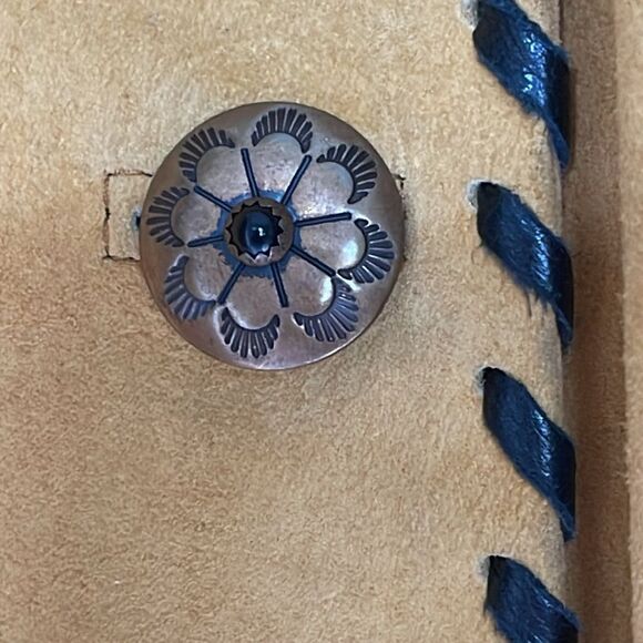 Beautiful Vintage Char Sante Fe leather jacket with hand painting and beading - Picture 6 of 9